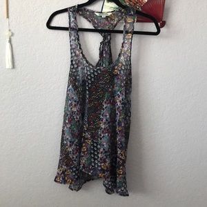 Tramp Floral Racerback Tank (Size M)